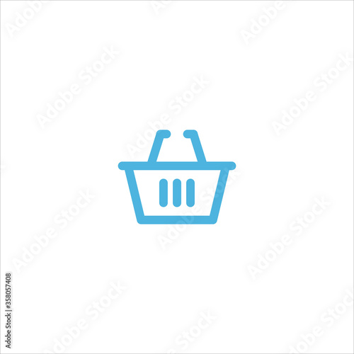 shopping cart icon flat vector logo design trendy