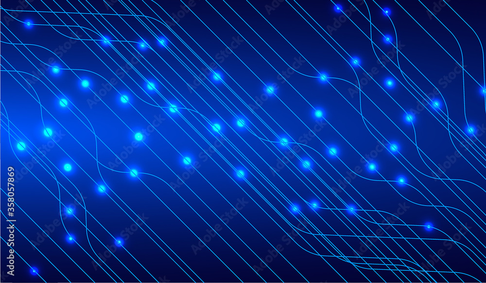 Blue cyber circuit future technology concept background Blue cyber circuit future technology concept background