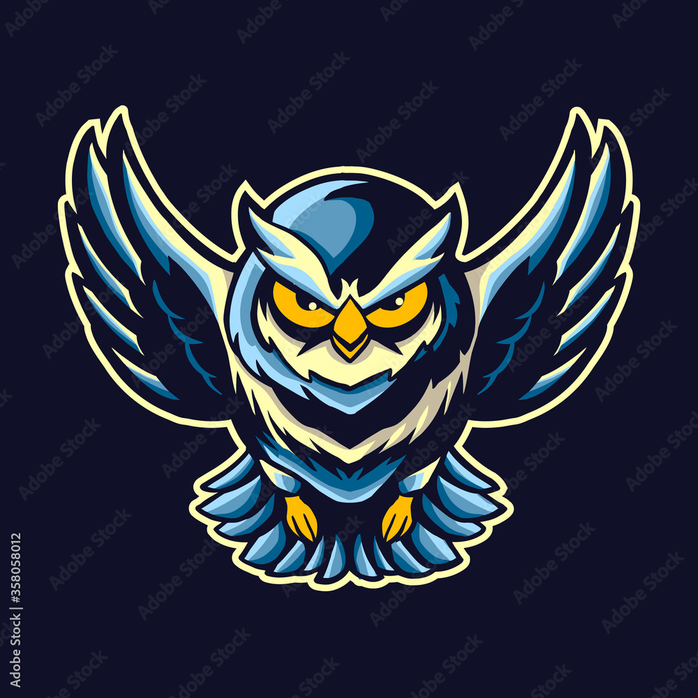 Obraz premium night owl vector illustration design
