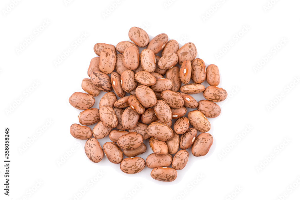 Pile of pinto beans isolated on white background Pile of pinto beans isolated on white background