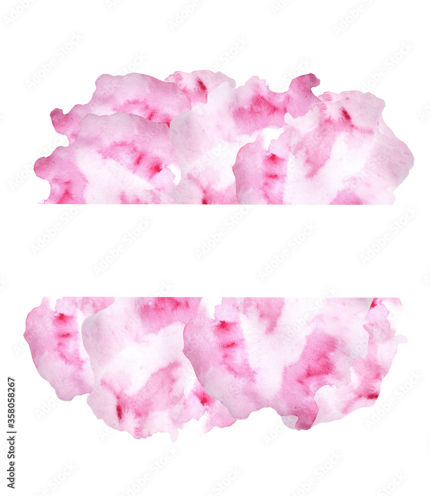 Hand drawn pink print watercolor abstract background
