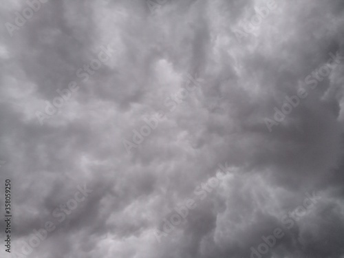 gray cloud before hard rain in the sky
