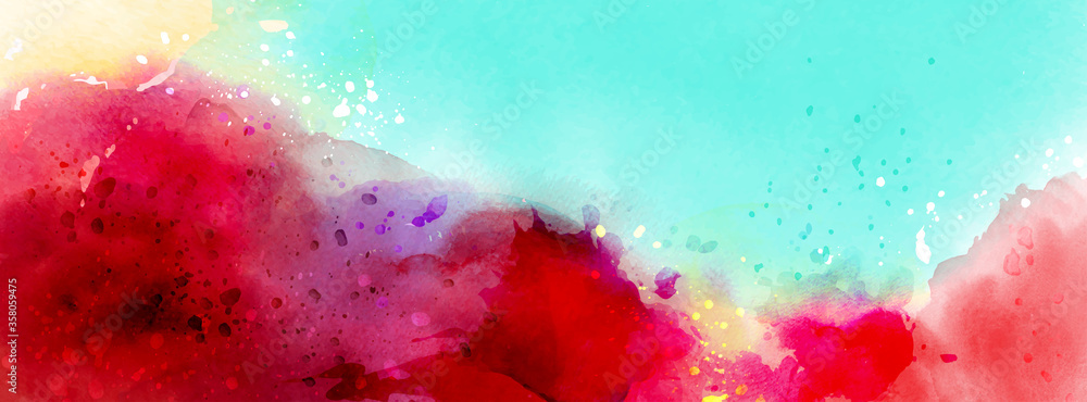 Abstract surface colorful of splash watercolor