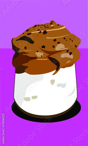 dalgona coffee vector