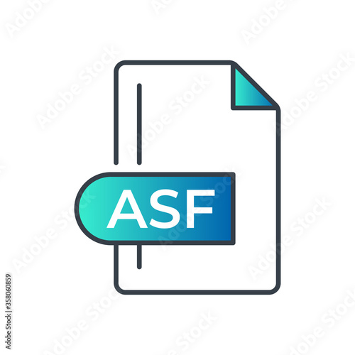 Free Download ASF icon. Advanced Systems Format gradiant icon. - GFXLoad