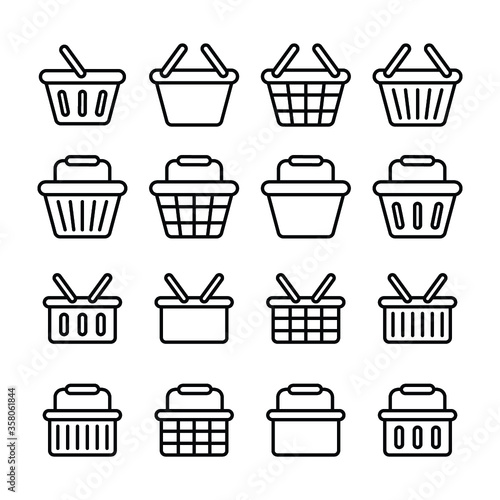 Shopping Line Vector Icons Set 