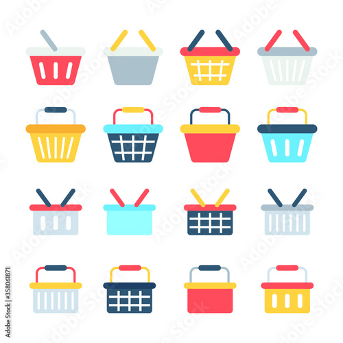 Shopping Color Vector Icons Set 