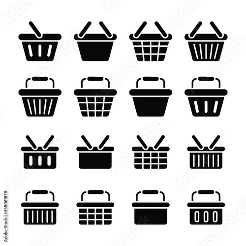 Shopping Glyphs Vector Icons Set 