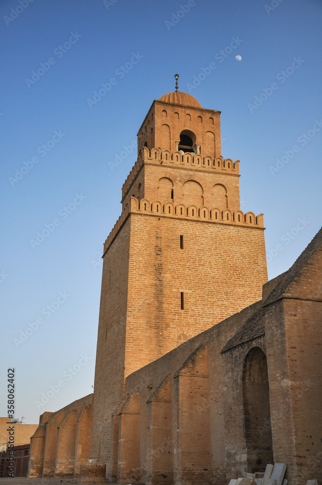 The Great Mosque of Kairouan,is one of the most important mosques in Tunisia.