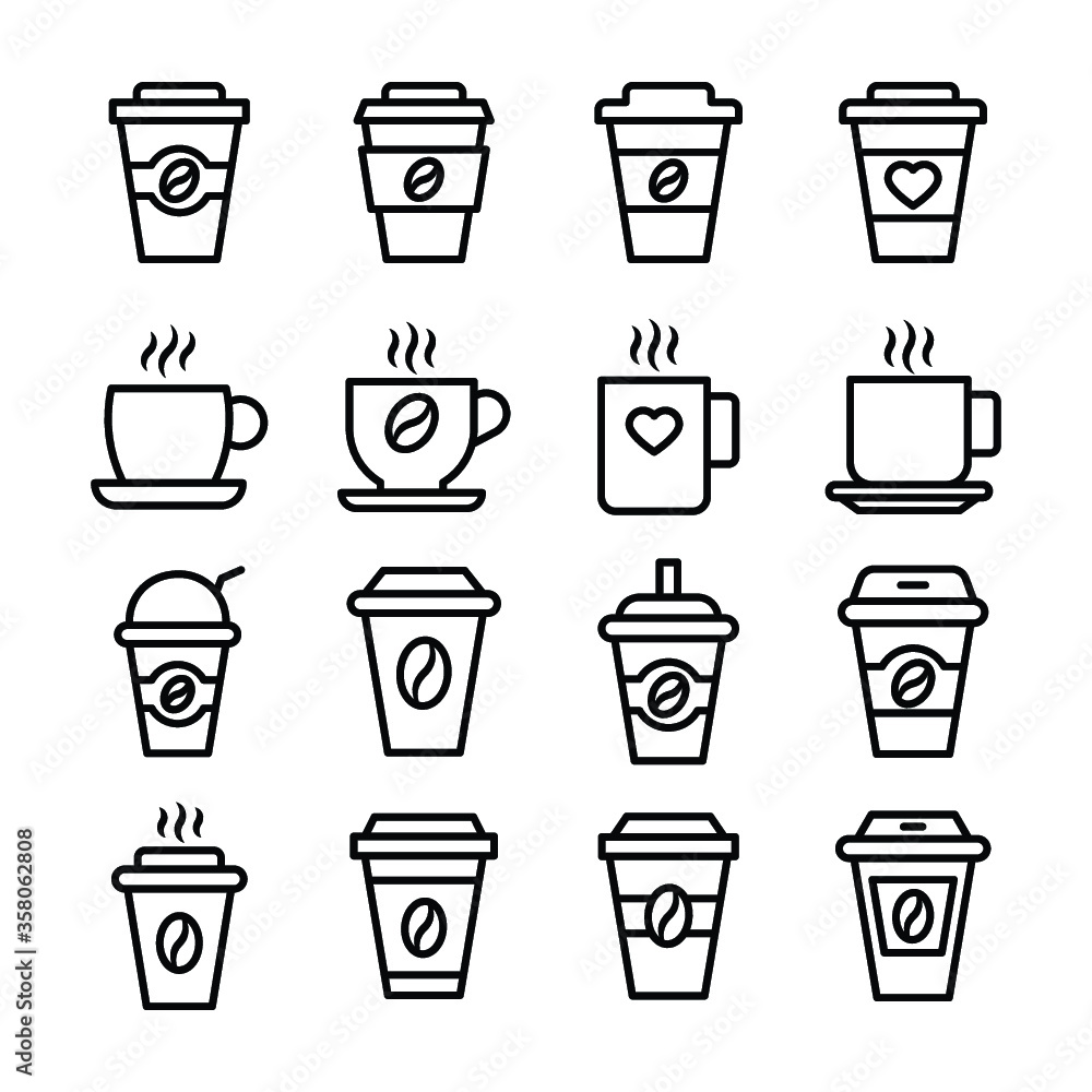 Set of Coffee Icons Line Vector Icon
Set of Coffee Icons Line Vector Icon