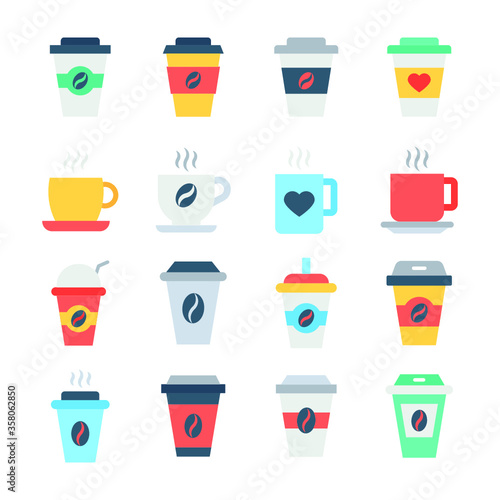 
Color Vector Coffee Icons Set 
