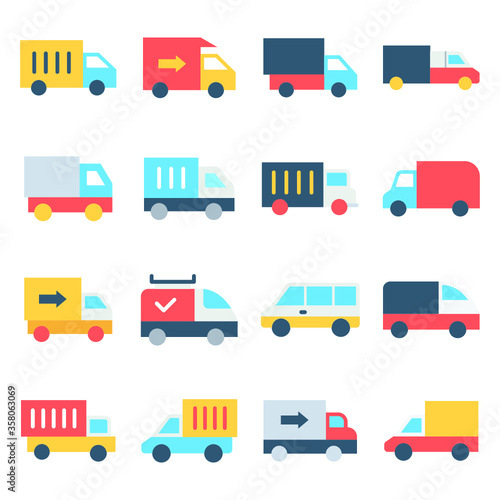 
Transport Color Vector Icon Set 
