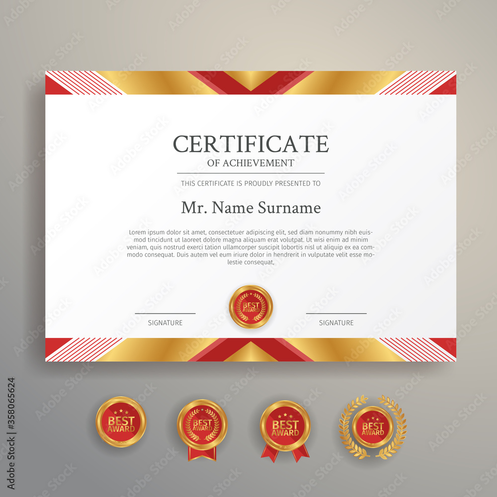 Obraz premium Certificate and diploma border template for legal document printing