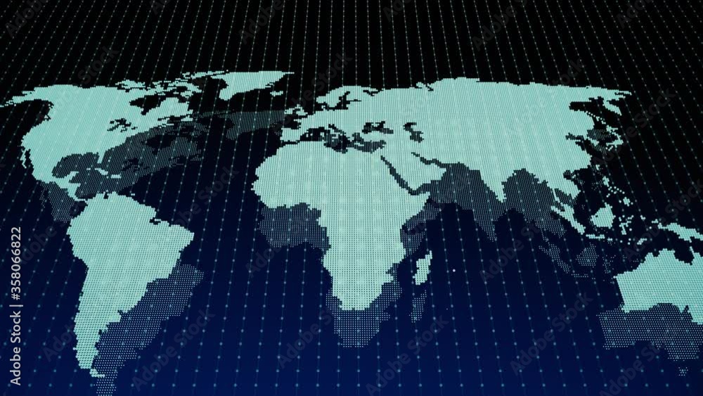 4k World map dots concept,Digital marketing business background. 4k World map dots concept,Digital marketing business background.
