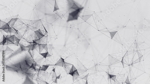 Abstract polygonal space low poly dark background