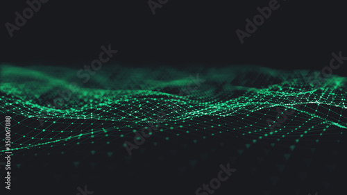 Abstract polygonal space low poly dark background
