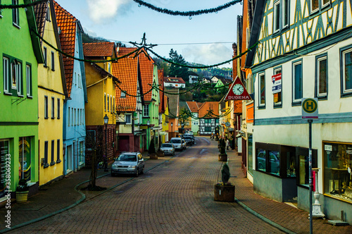 quiet street of the old German city