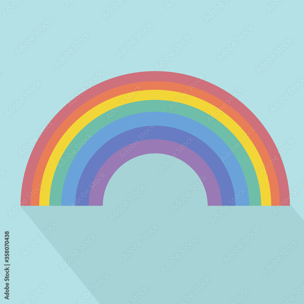 rainbow with long shadow vector rainbow with long shadow vector