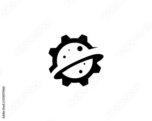 Gear Planet vector logo
