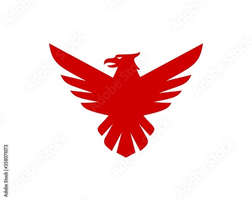 hawk emblem silhouette vector