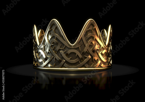 Gold Crown With Thorn Patterns