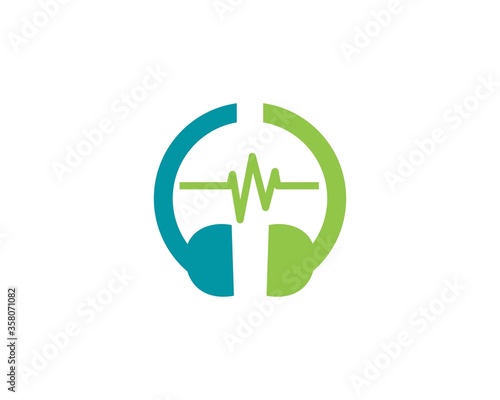music health audiology therapy vector