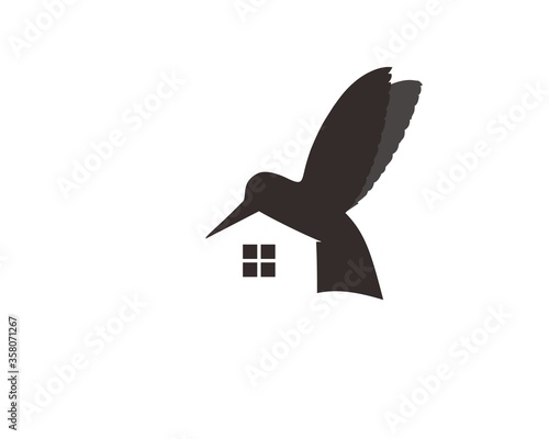 hummingbird property black and white