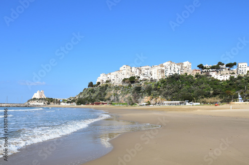 Panoramic view of Sperlonga, an old town in the Lazio region, Italy.