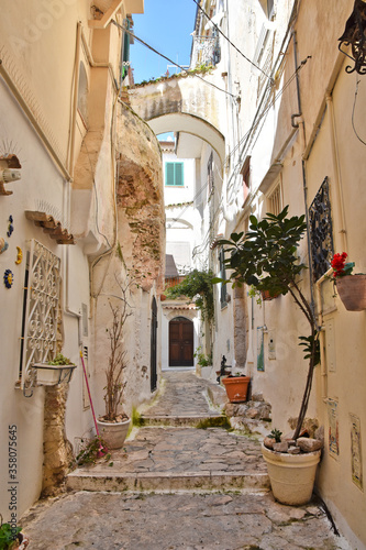An alley in Sperlonga  an old town in the Lazio region  Italy.