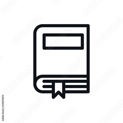 Dictionary, book line flat vector icon for mobile application, button and website design. Illustration isolated on white background. EPS 10 design, logo, app, infographic.