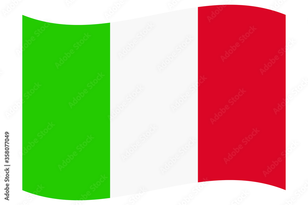 flag of italy waving vector