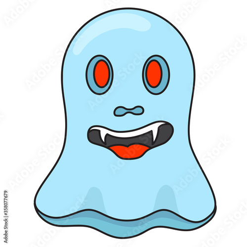 ghost character face design
