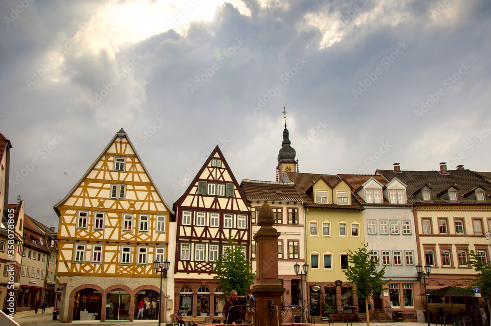 Fototapeta premium quiet and deserted streets of the old German city