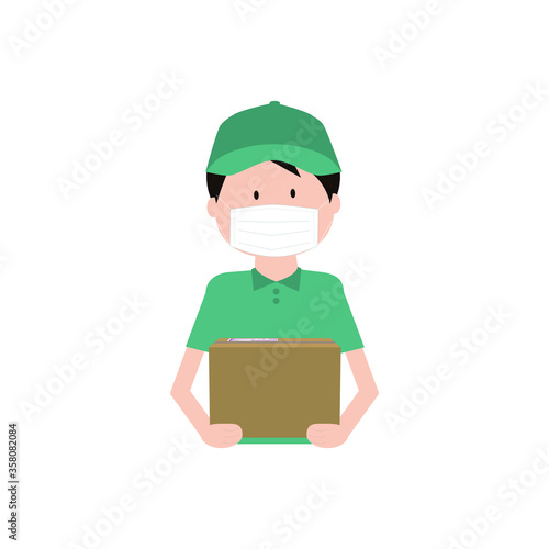 home delivery service man, mask