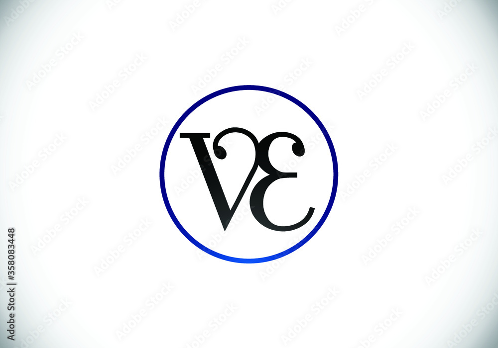Initial Monogram Letter V E Logo Design Vector Template. V E Letter Logo Design Initial Monogram Letter V E Logo Design Vector Template. V E Letter Logo Design