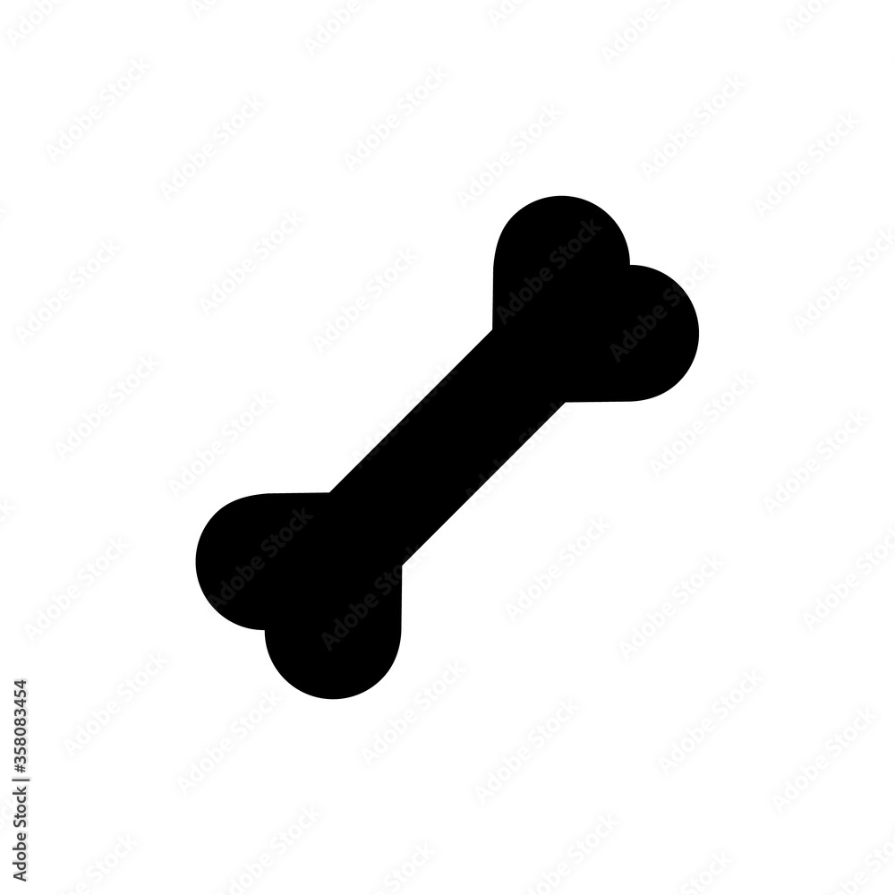 Dog bone sign icon. Pets food symbol. Vector illustration on white isolated Dog bone sign icon. Pets food symbol. Vector illustration on white isolated