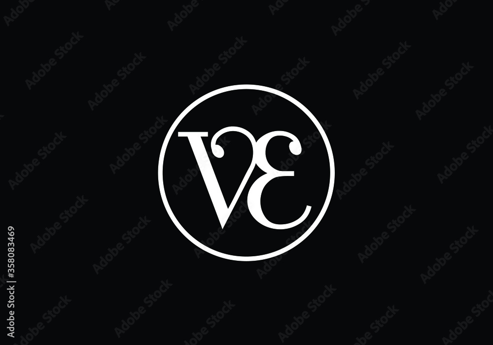 Initial Monogram Letter V E Logo Design Vector Template. V E Letter Logo Design Initial Monogram Letter V E Logo Design Vector Template. V E Letter Logo Design
