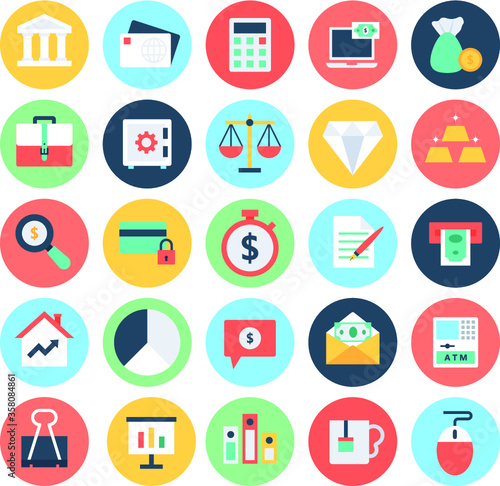  Finance Flat Vector Icons 1 