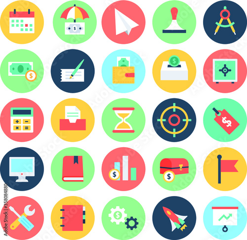 
Finance Flat Vector Icons 2
