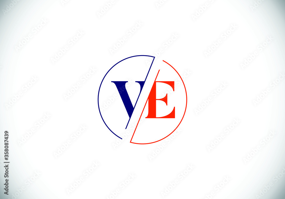 Initial Monogram Letter V E Logo Design Vector Template. V E Letter Logo Design Initial Monogram Letter V E Logo Design Vector Template. V E Letter Logo Design