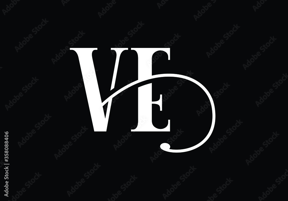 Initial Monogram Letter V E Logo Design Vector Template. V E Letter Logo Design Initial Monogram Letter V E Logo Design Vector Template. V E Letter Logo Design