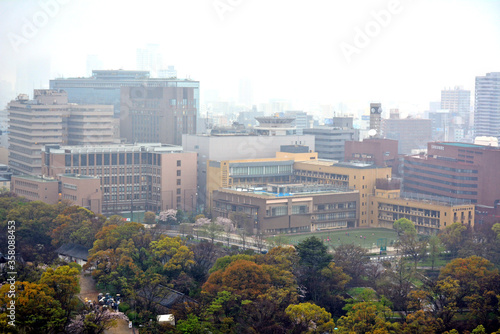 Overview of Osaka city at daytime in Osaka  Japan