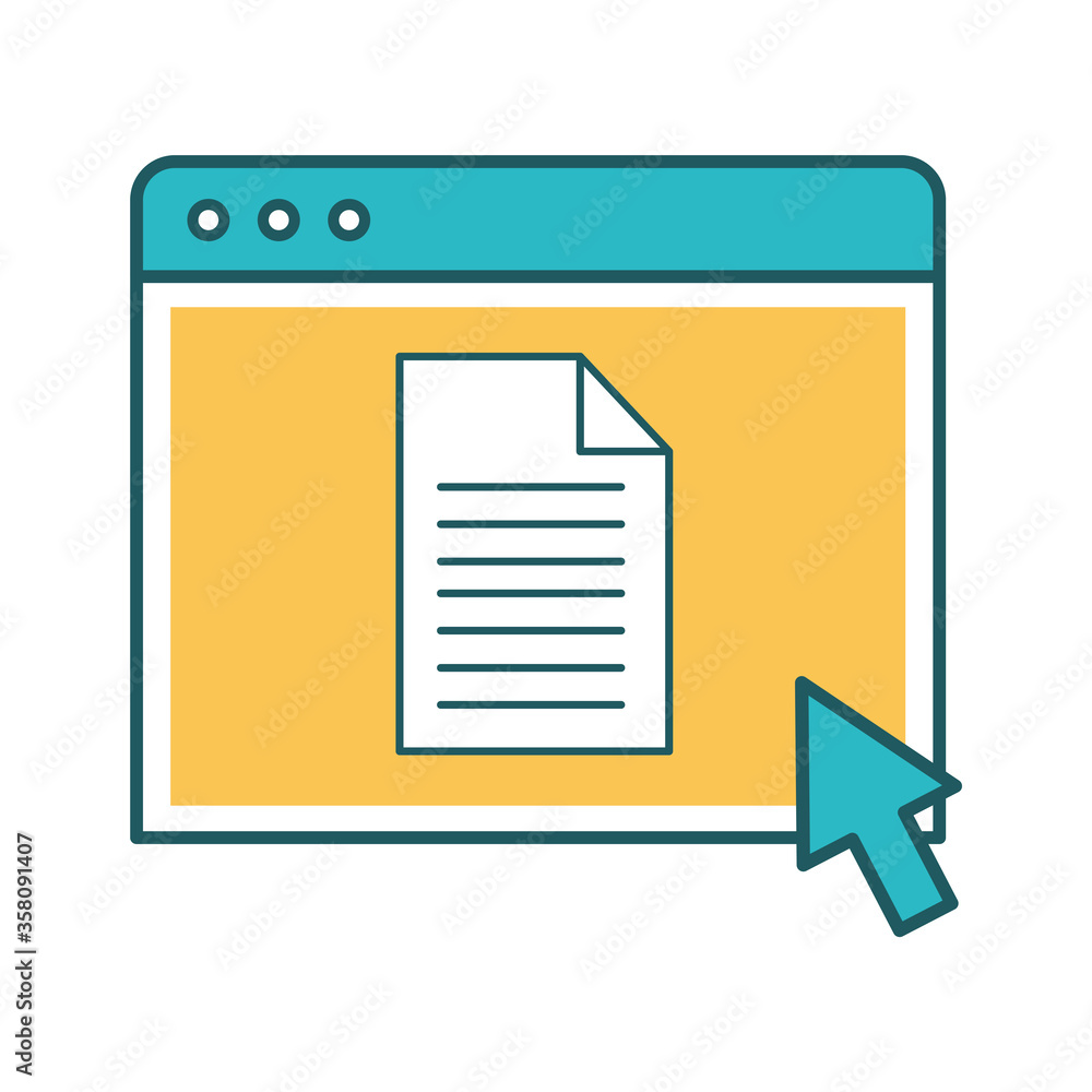 Website page line and fill style icon design, Technology internet media layout development and communication theme Vector illustration Website page line and fill style icon design, Technology internet media layout development and communication theme Vector illustration