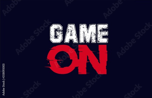 Game On vintage glitch for tee graphic