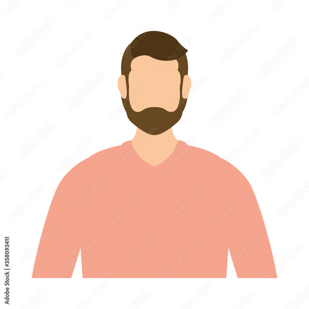 Isolated avatar man with beard vector design Isolated avatar man with beard vector design