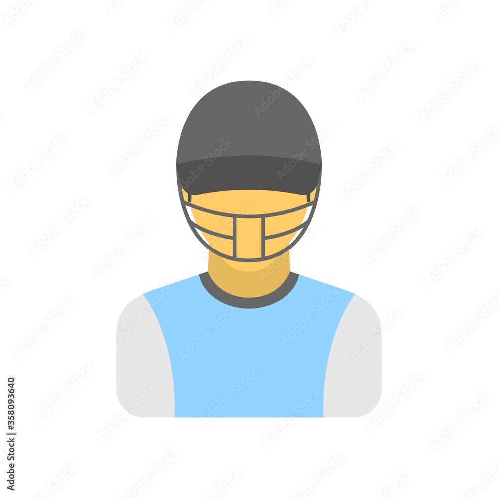 Baseball player icon in flat design style. Athlete symbol. Baseball player icon in flat design style. Athlete symbol.