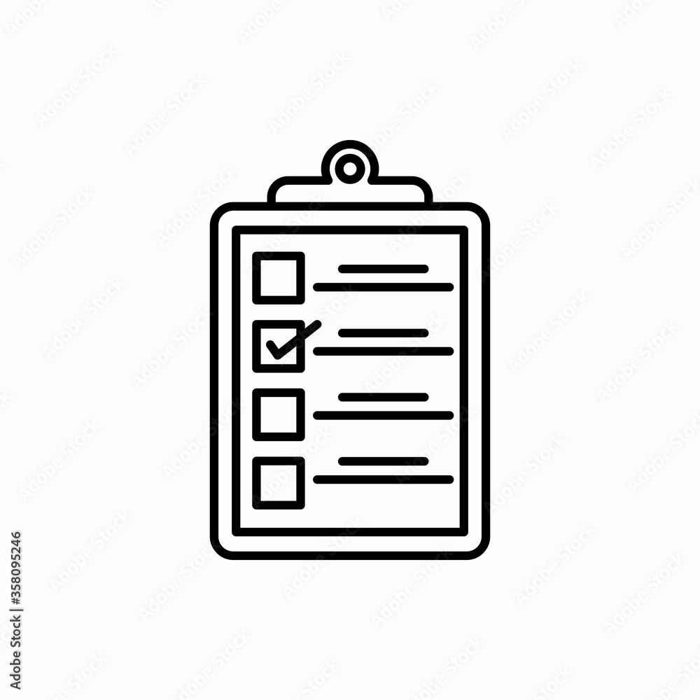 Outline clipboard icon.Clipboard vector illustration. Symbol for web and mobile Outline clipboard icon.Clipboard vector illustration. Symbol for web and mobile