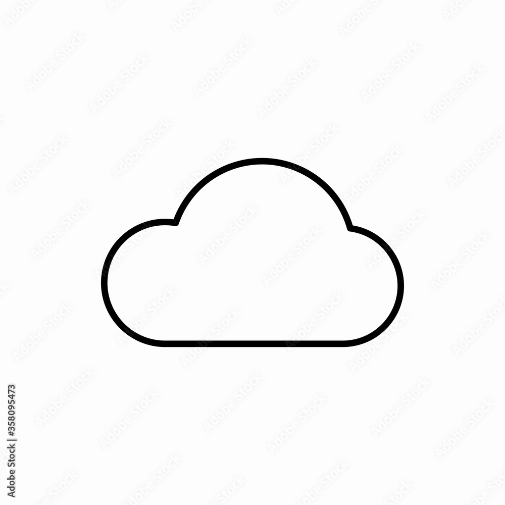 Outline cloud icon.Cloud vector illustration. Symbol for web and mobile Outline cloud icon.Cloud vector illustration. Symbol for web and mobile