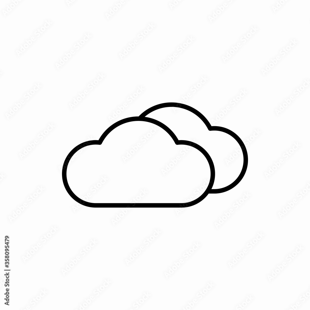 Outline cloud icon.Cloud vector illustration. Symbol for web and mobile Outline cloud icon.Cloud vector illustration. Symbol for web and mobile