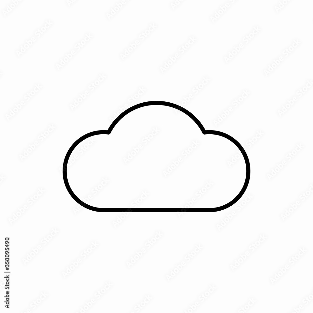 Outline cloud icon.Cloud vector illustration. Symbol for web and mobile Outline cloud icon.Cloud vector illustration. Symbol for web and mobile